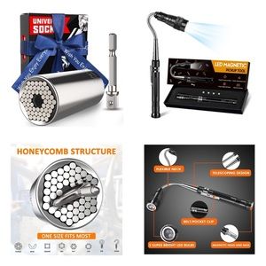 Universal Socket Tools Set Multitools 7-19mm + magnetic Flashlight